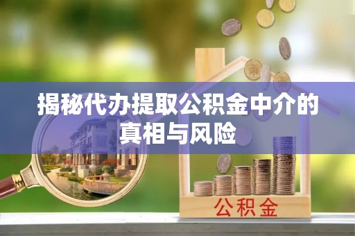 榕城揭秘代办提取公积金中介的真相与风险