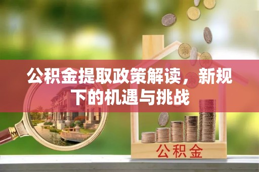 榕城公积金提取政策解读，新规下的机遇与挑战