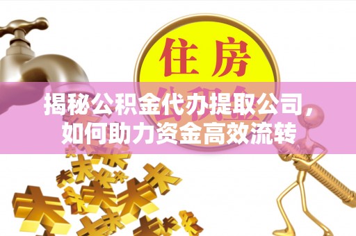 榕城揭秘公积金代办提取公司，如何助力资金高效流转
